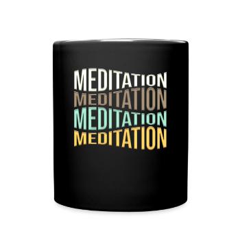 meditation - Full Colour Mug - black - Front