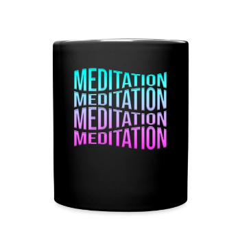 meditation - Full Colour Mug - black - Front