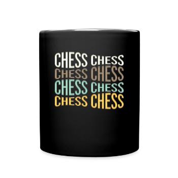Schach - Tasse einfarbig - Schwarz - Vorne