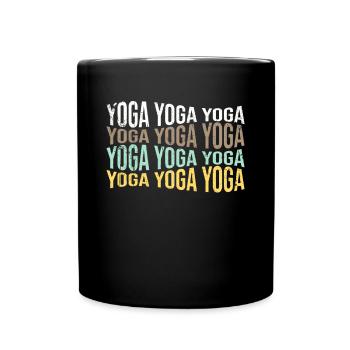Yoga - Tasse einfarbig - Schwarz - Vorne
