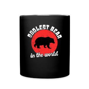 Cool bear saying - Full Colour Mug - black - Front