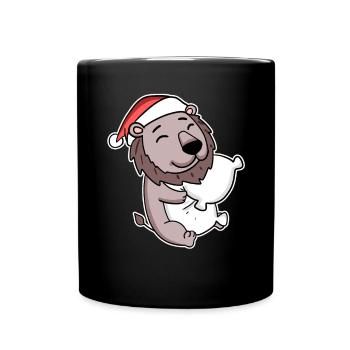 Lion Noël Sommeil Sommeil Sommeil - Mug uni - noir - Devant