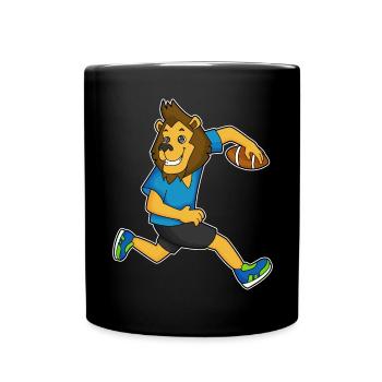 Sports de football américain des Lions - Mug uni - noir - Devant