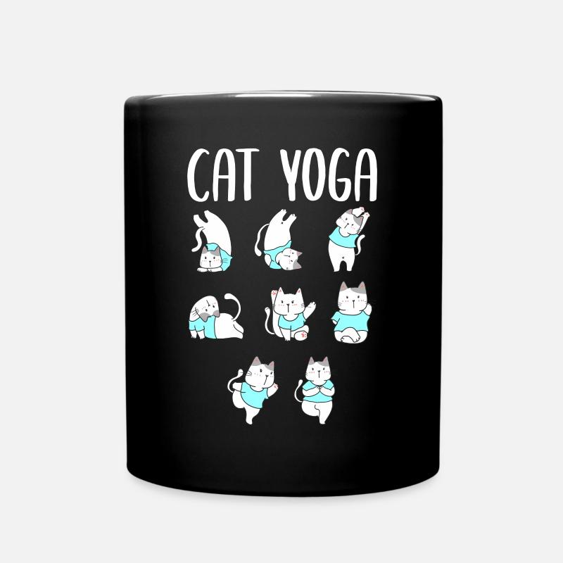 Cat Yoga pour Yoga Lover - Mug uni - noir