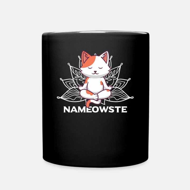 Cat Yoga For Yoga Lover - Tasse einfarbig - Schwarz