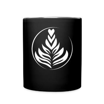 Barista Latte Art Flower For Coffee Lover - Full Colour Mug - black - Front