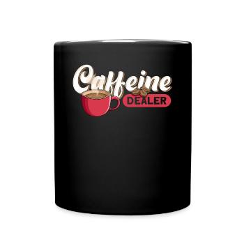 Funny Caffeine Dealer For Barista - Full Colour Mug - black - Front