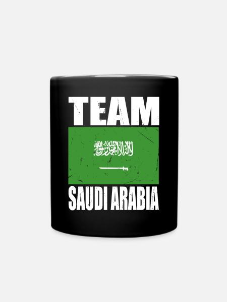 Team Saudi-arabien Fußball - Tasse einfarbig - Schwarz