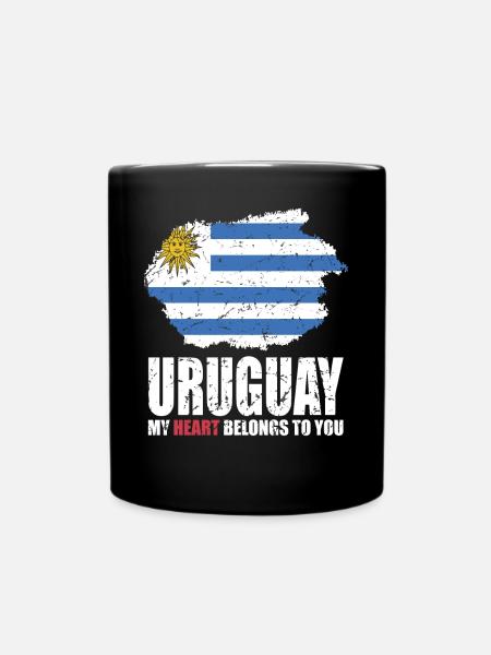 Uruguay Fahne - Tasse einfarbig - Schwarz
