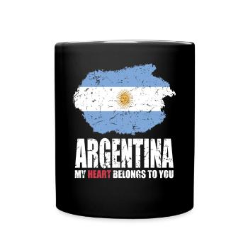 ARGENTINA flag - Full Colour Mug - black - Front