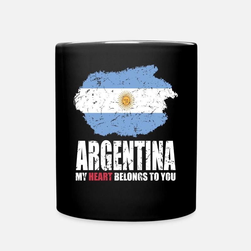 ARGENTINIEN Fahne - Tasse einfarbig - Schwarz
