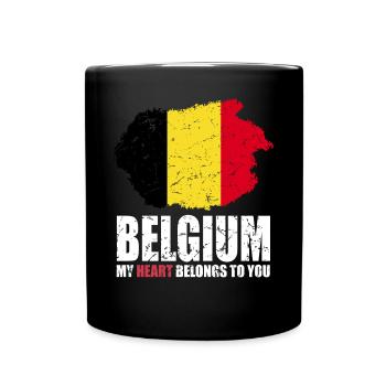 Belgium Flag - Full Colour Mug - black - Front