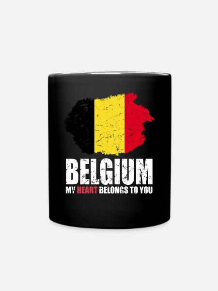 Drapeau de la Belgique - Mug uni - noir
