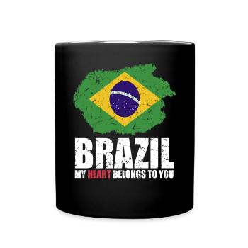 Brazil Flag - Full Colour Mug - black - Front