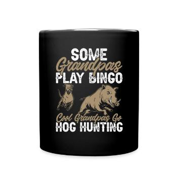 Chasse au sanglier chasseur sanglier - Mug uni - noir - Devant