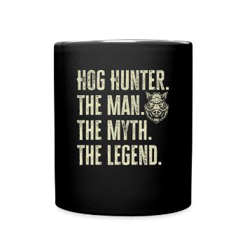 Chasse au sanglier chasseur sanglier - Mug uni - noir - Devant