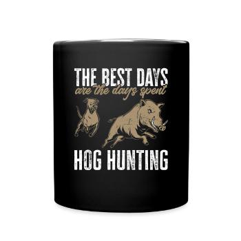 Chasse au sanglier chasseur sanglier - Mug uni - noir - Devant