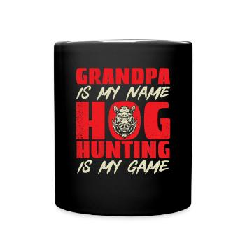 Chasse au sanglier chasseur sanglier - Mug uni - noir - Devant
