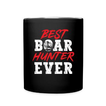 Chasse au sanglier chasseur sanglier - Mug uni - noir - Devant