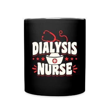 Dialysis Nurse Nurse Kidneys - Full Colour Mug - black - Front