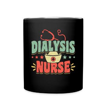 Dialysis Nurse Nurse Kidneys - Full Colour Mug - black - Front