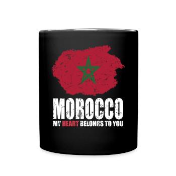 Drapeau du Maroc - Mug uni - noir - Devant