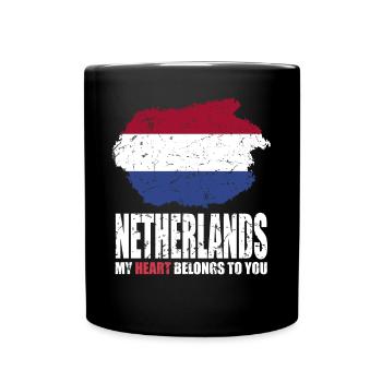 Drapeau des Pays-Bas - Mug uni - noir - Devant