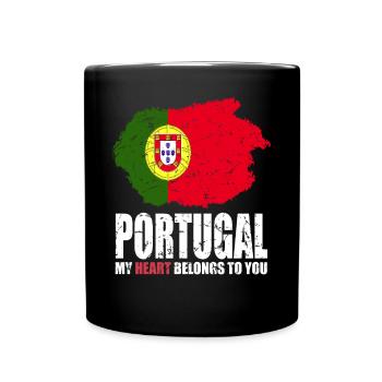 Drapeau du Portugal - Mug uni - noir - Devant