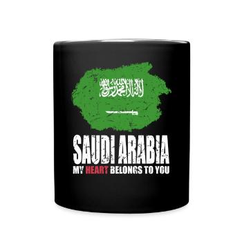 Saudi Arabia flag - Full Colour Mug - black - Front