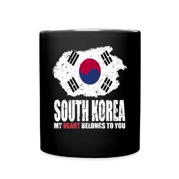 Drapeau de la Corée du Sud - Mug uni - noir - Devant