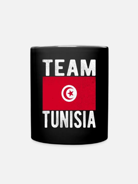 Drapeau de la Tunisie - Mug uni - noir