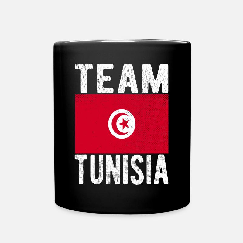 Drapeau de la Tunisie - Mug uni - noir