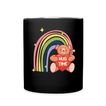 Hug Time Teddy Rainbow Mignon Teddy Bear - Mug uni - noir - Devant