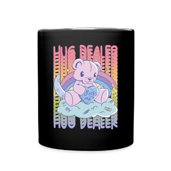 Hug Me Cute Teddy Rainbow Love Hug Dealer Cute Ted - Tasse einfarbig - Schwarz - Vorne