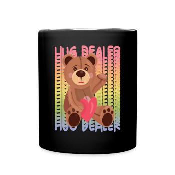 Hug Dealer Teddy with Heart Hug Dealer Rainbow Ted - Tasse einfarbig - Schwarz - Vorne