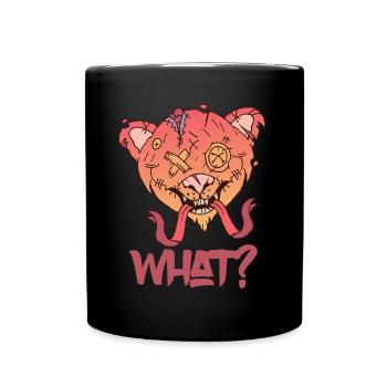 Teddy funny what creepy horror murderous teddy - Full Colour Mug - black - Front