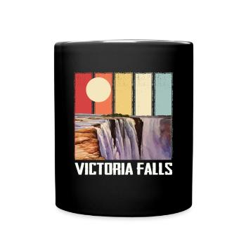 Wasserfall Afrika Victoria Falls Souvenir Simbabwe - Tasse einfarbig - Schwarz - Vorne