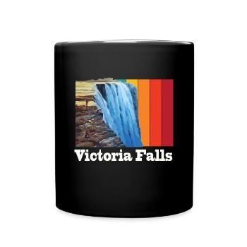 Victoria Falls Wasserfall Souvenir Afrika Simbabwe - Tasse einfarbig - Schwarz - Vorne