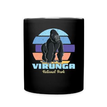 Virunga National Park-Gorilla-Africa-Congo-Souvenir - Full Colour Mug - black - Front
