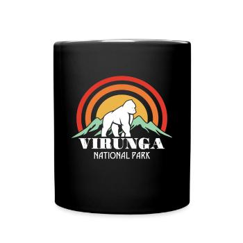 Virunga National Park-Souvenir-Gorilla-Africa-Congo - Full Colour Mug - black - Front