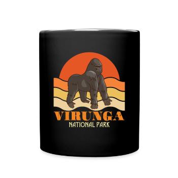 Virunga-National Park-Congo-Gorilla-Safari-Africa-S - Full Colour Mug - black - Front