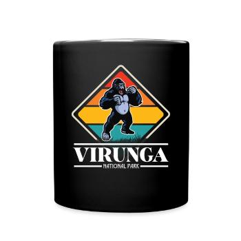 Gorilla-Virunga-National Park-Souvenir-Africa-Congo - Full Colour Mug - black - Front