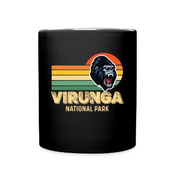 Virunga National Park Safari Gorilla Africa Congo S - Full Colour Mug - black - Front