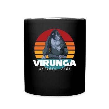Virunga National Park Safari Gorilla Souvenir Afrik - Full Colour Mug - black - Front