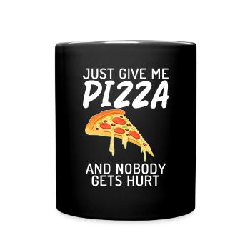 Snack Pizzalove Pizza Lover Gift - Full Colour Mug - black - Front