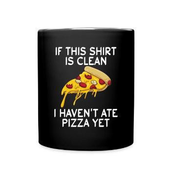 Snack Pizzalove Pizza Lover Geschenk - Tasse einfarbig - Schwarz - Vorne