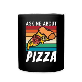 Snack Pizzalove Pizza Lover Gift - Full Colour Mug - black - Front