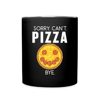 Snack Pizzalove Pizza Lover Geschenk - Tasse einfarbig - Schwarz - Vorne
