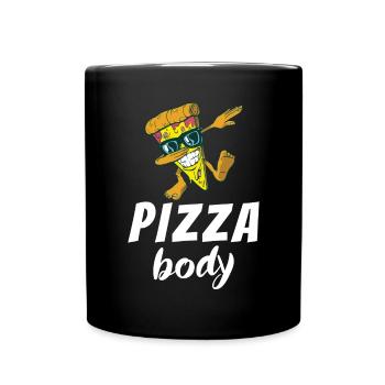 Snack Pizzalove Pizza Lover Geschenk - Tasse einfarbig - Schwarz - Vorne