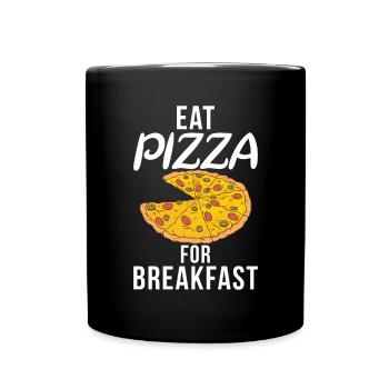 Snack Pizzalove Pizza Lover Geschenk - Tasse einfarbig - Schwarz - Vorne
